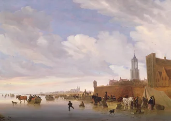 Winterscène bij Utrecht, 1658